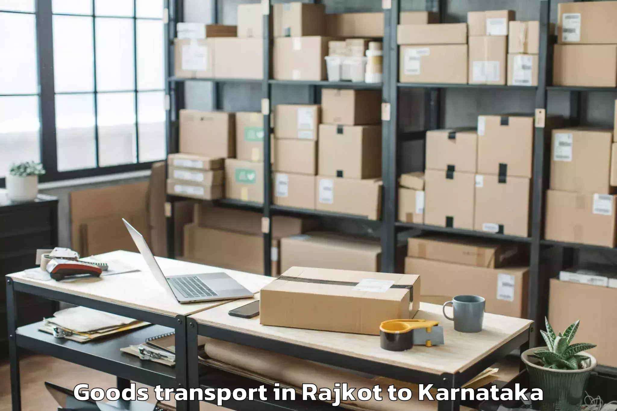 Professional Rajkot to Melukote Goods Transport